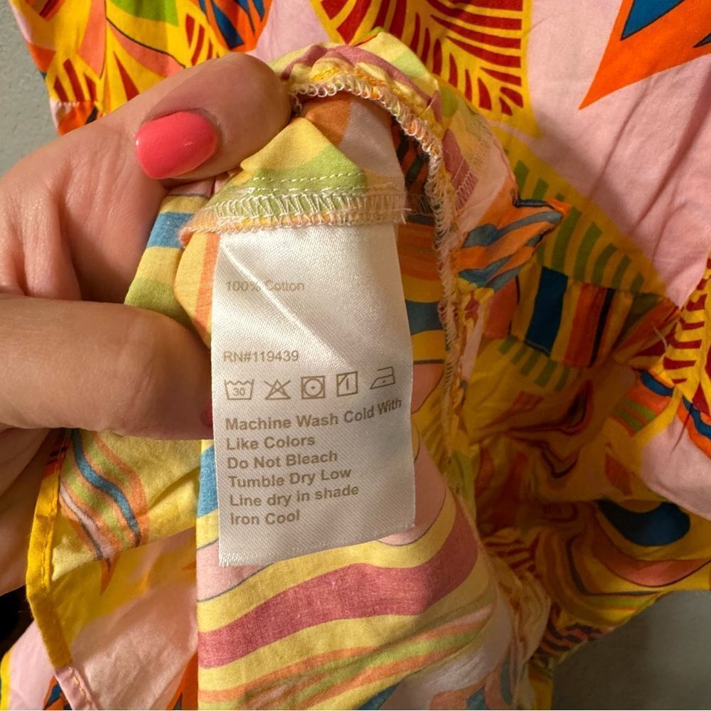 Flora Bea NYC Carey Dress Multicolor Maxi Dress size Medium - Picture 5 of 5